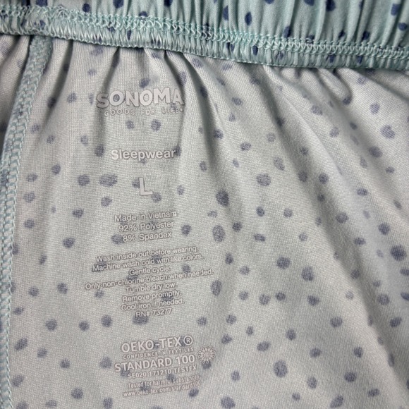 Sonoma Lot of 2 Sleepwear Pajama Shorts Womens L Blue Dot/ Purple Check - Picture 6 of 6